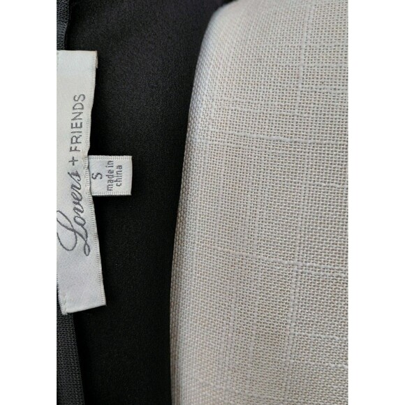 Lovers + Friends Sz S Black Sleeveless Maxi Dress with Side Silver Bead Cutouts - Picture 7 of 11